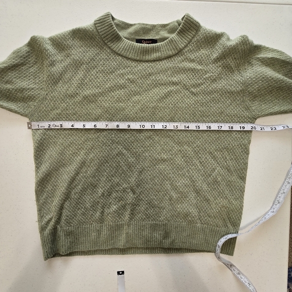 Quince Baby Alpaca-Wool Diamond Stitch Crew in Sage Women's Medium - Picture 5 of 9